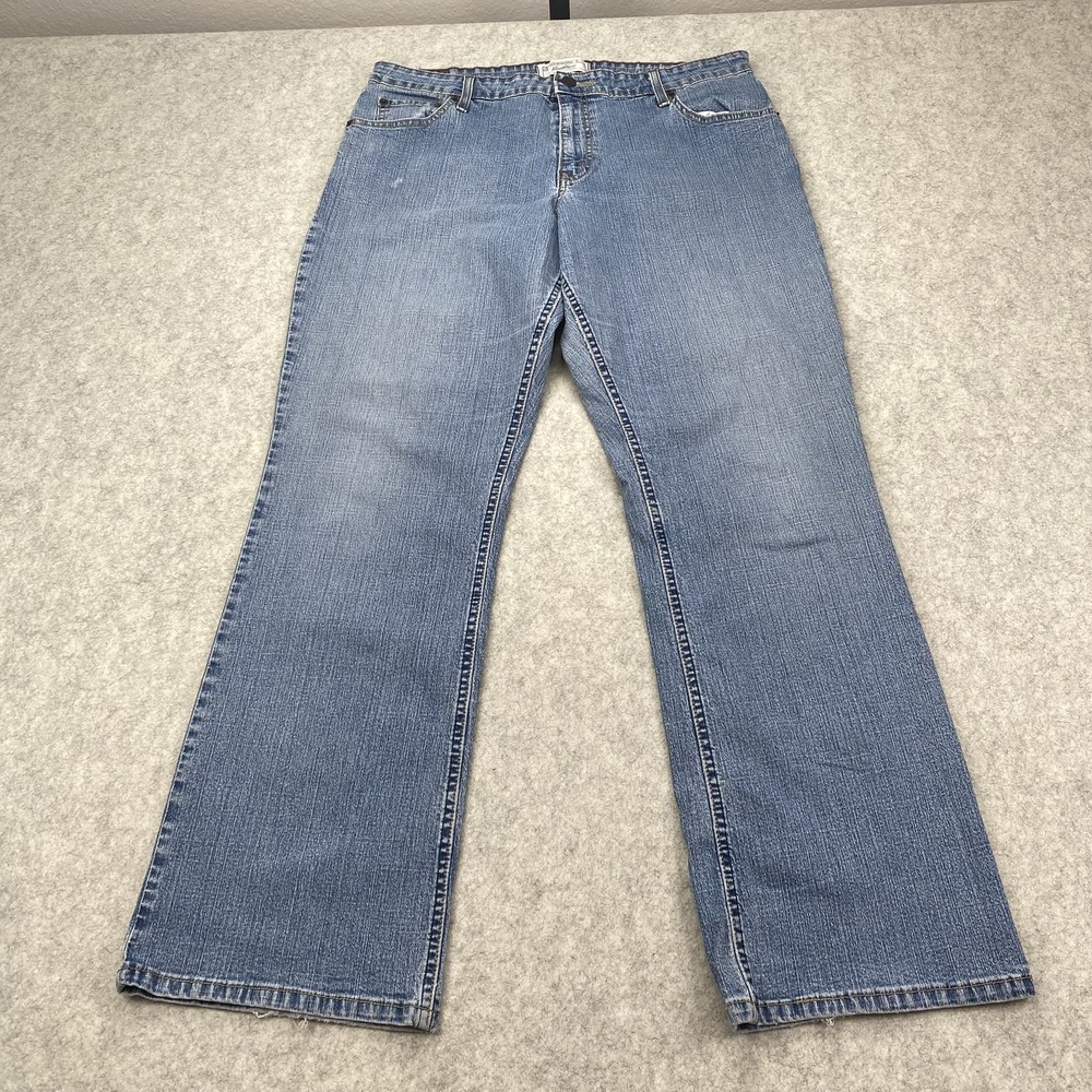 Levi Strauss Signature Jeans Womens 16 (35x30) Blue Mid Rise Bootcut Stretch
